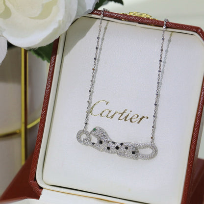 [Amore]PANTHERE PAVED DIAMOND NECKLACE