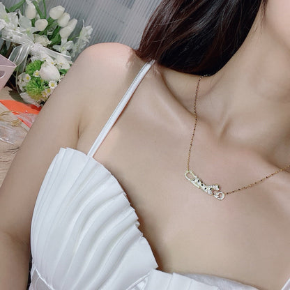 [Amore]PANTHERE PAVED DIAMOND NECKLACE