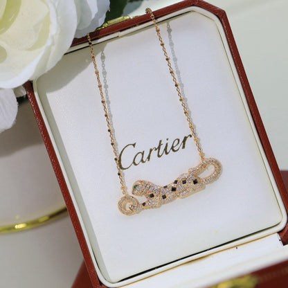 [Amore]PANTHERE PAVED DIAMOND NECKLACE