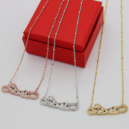[Amore]PANTHERE PAVED DIAMOND NECKLACE