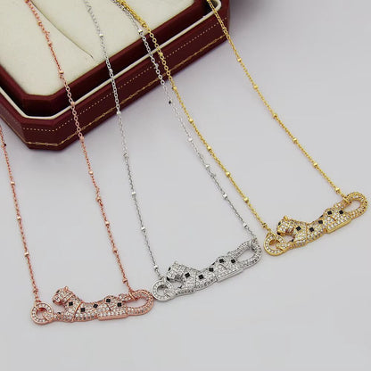 [Amore]PANTHERE PAVED DIAMOND NECKLACE