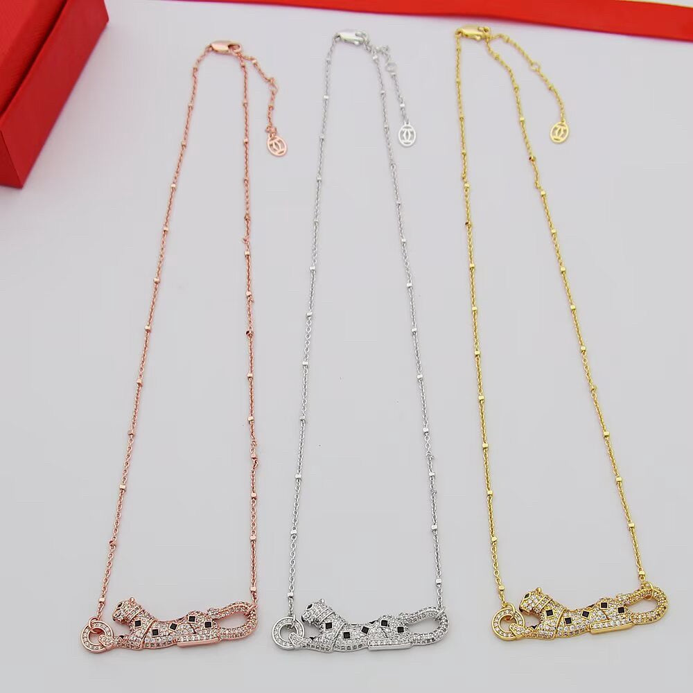 [Amore]PANTHERE PAVED DIAMOND NECKLACE