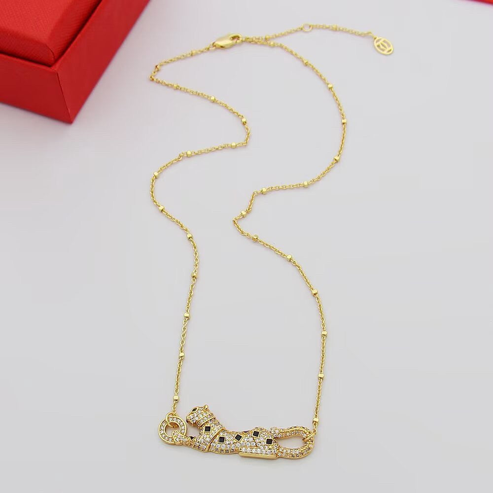 [Amore]PANTHERE PAVED DIAMOND NECKLACE