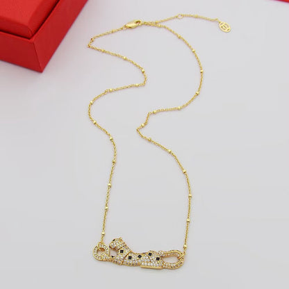 [Amore]PANTHERE PAVED DIAMOND NECKLACE