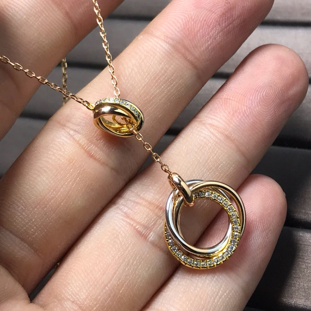 [Amore]TRINITY DIAMONDS NECKLACE