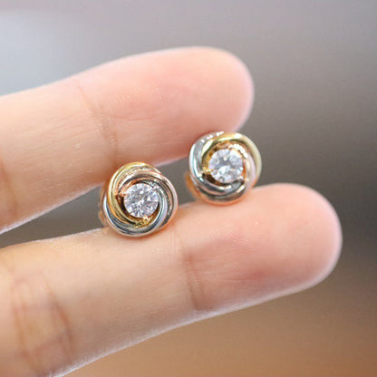 [Amore]TRINITY STUD DIAMOND EARRINGS