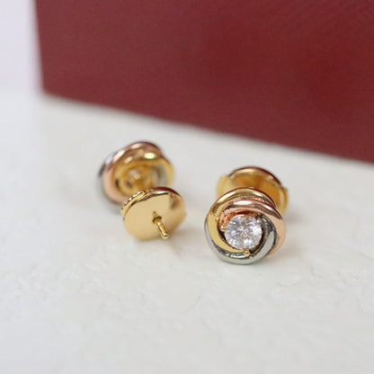 [Amore]TRINITY STUD DIAMOND EARRINGS