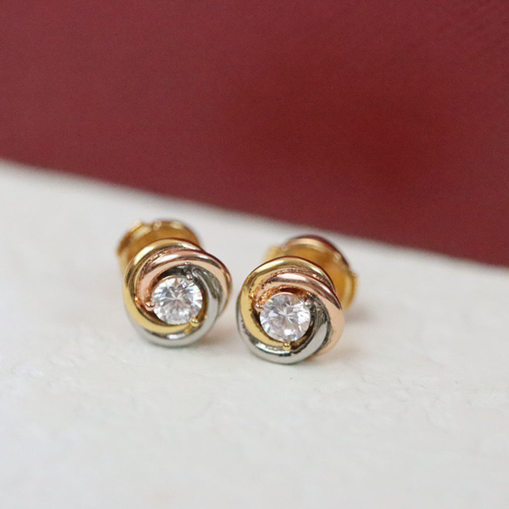 [Amore]TRINITY STUD DIAMOND EARRINGS