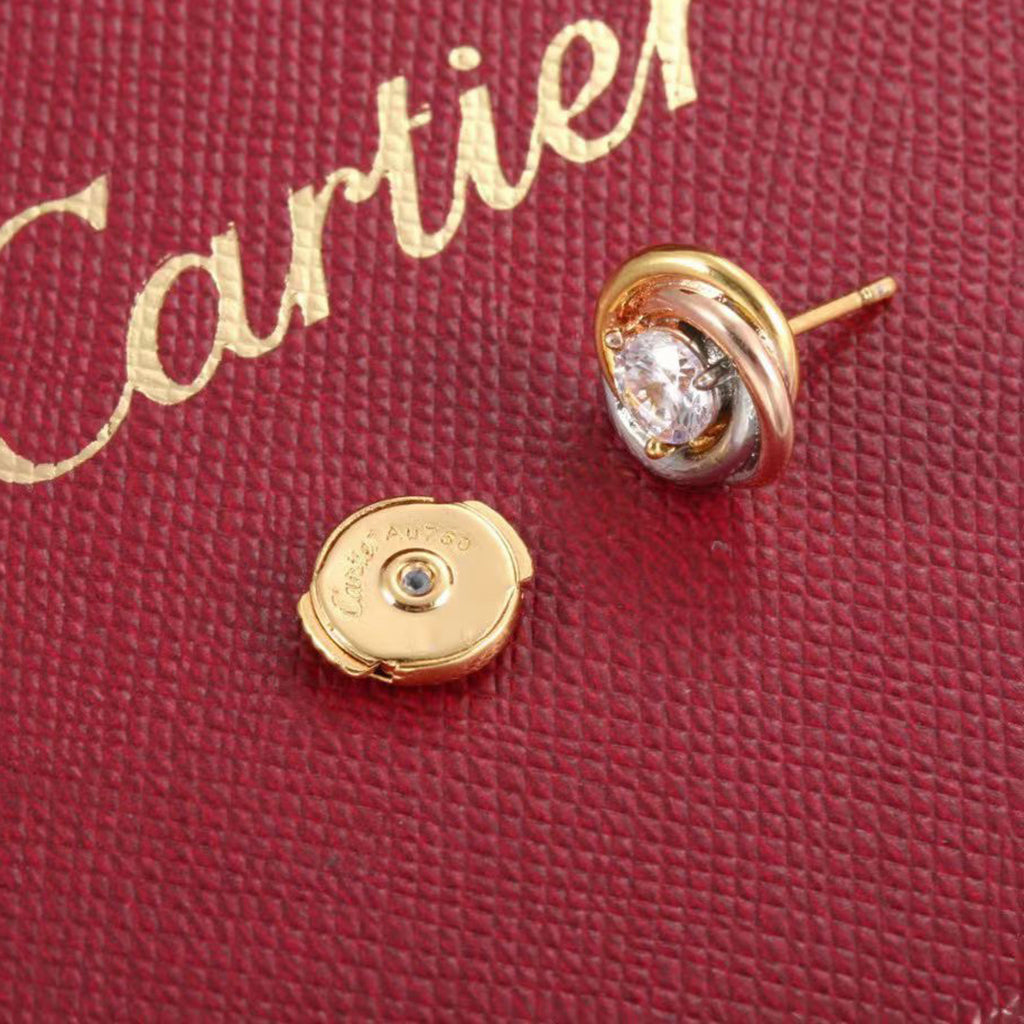 [Amore]TRINITY STUD DIAMOND EARRINGS