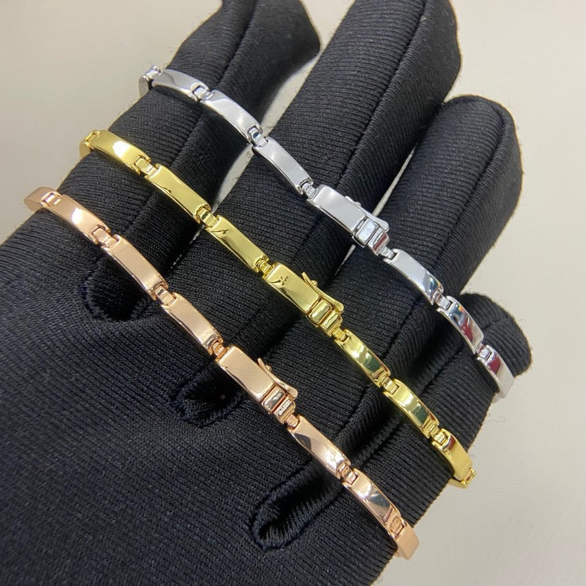 [Amore]PANTHERE HALF DIAMOND ON CHAIN BRACELET