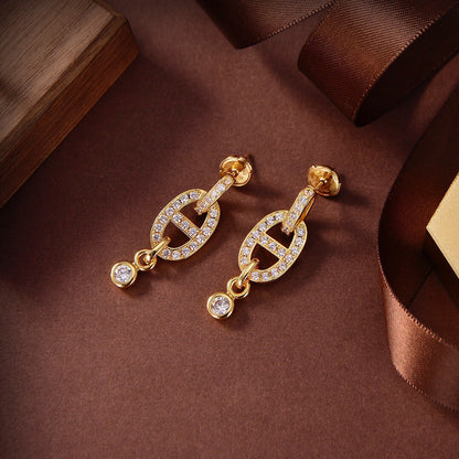 [Amore]HM CHAINE DIAMOND EARRINGS