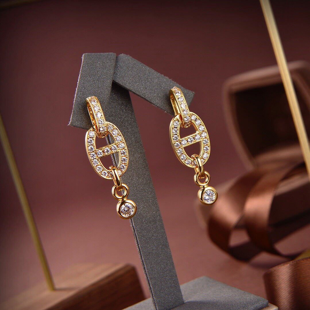 [Amore]HM CHAINE DIAMOND EARRINGS