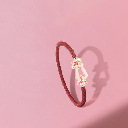 [Amore]FORCE 10 HALF DIAMOND PINK GOLD RED CORDERI LARGE AND MEDIUM MODEL