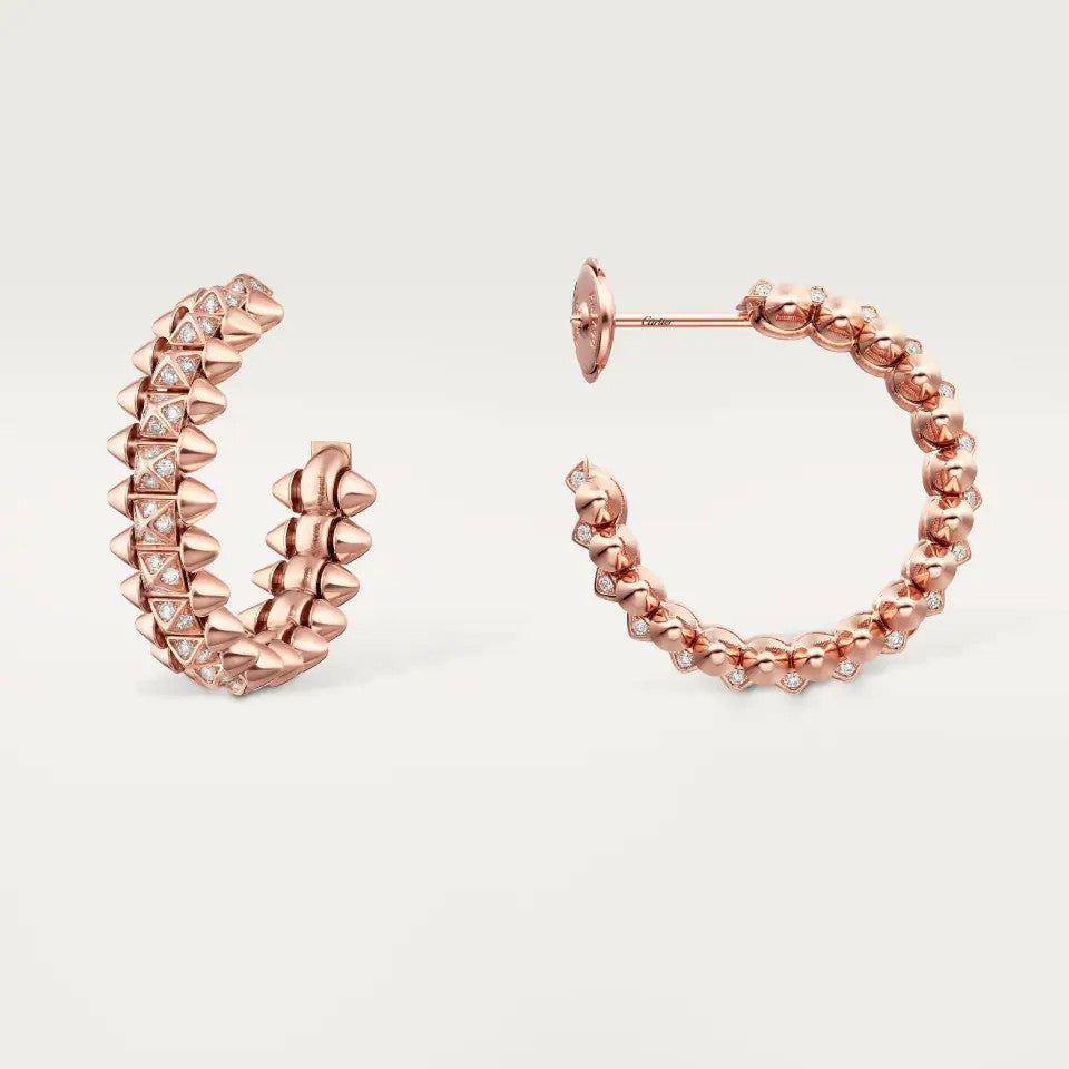 [Amore]CLASH 6.4MM FULL DIAMOND SMALL EARRINGS