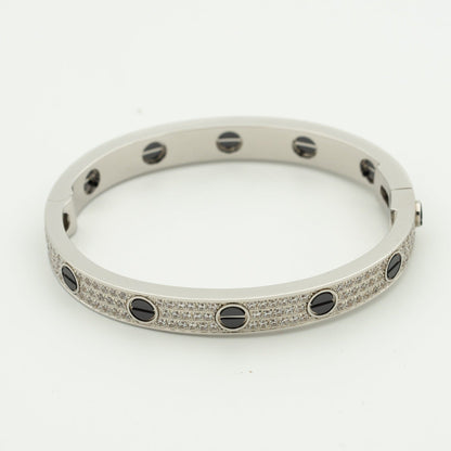 [Amore]LOVE BRACELET 6.1MM DIAMOND-PAVED CERAMIC