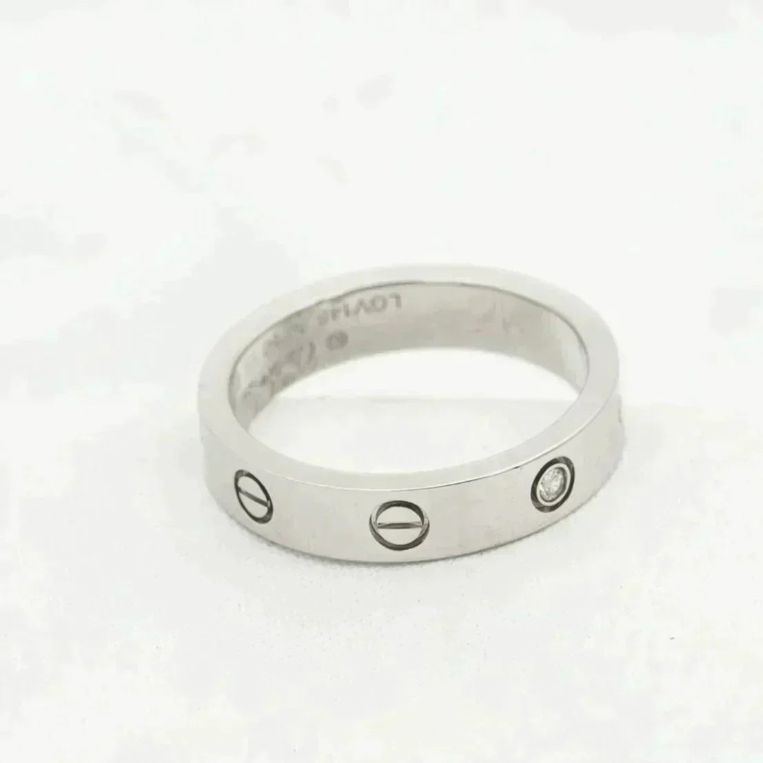 [Amore]LOVE RING 4MM 1 DIAMOND SILVER
