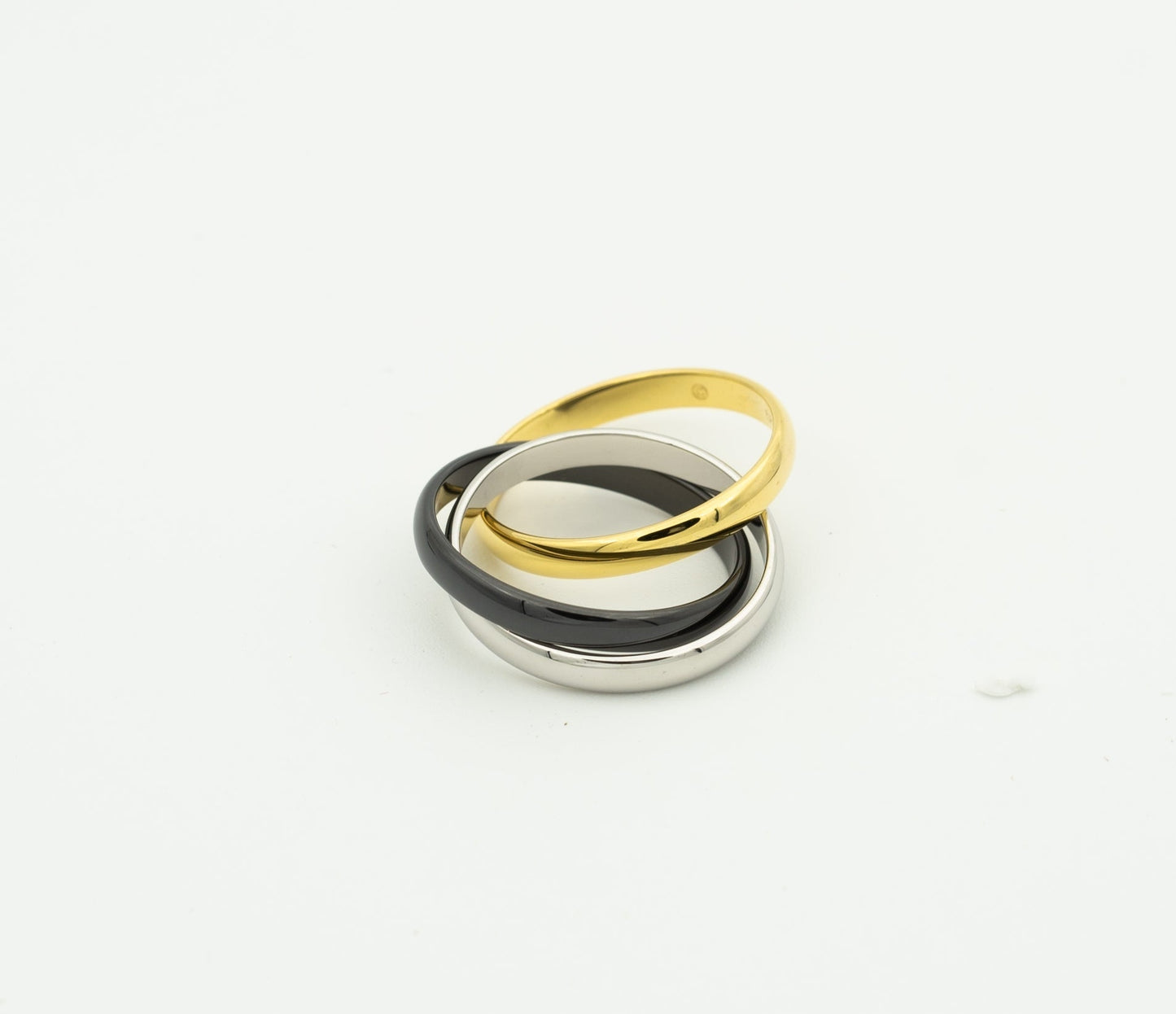 [Amore]TRINITY RING BLACK GOLD SILVER