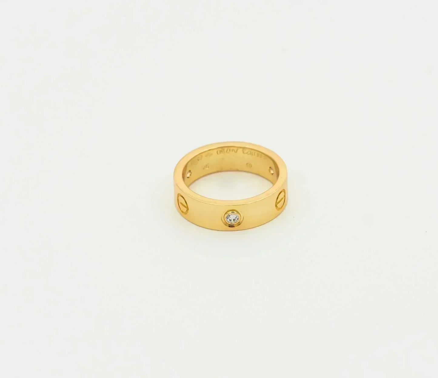 [Amore]LOVE RING 5.5MM 3 DIAMONDS GOLD