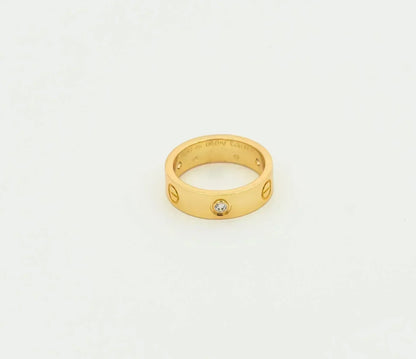 [Amore]LOVE RING 5.5MM 3 DIAMONDS GOLD