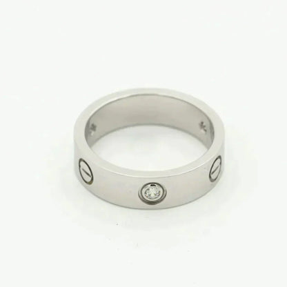 [Amore]LOVE RING 5.5MM 3 DIAMONDS SILVER