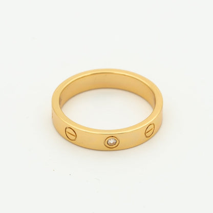 [Amore]LOVE RING 4MM 1 DIAMOND PINK GOLD