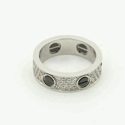 [Amore]LOVE RING 5.5MM DIAMONDS PAVED CERAMIC