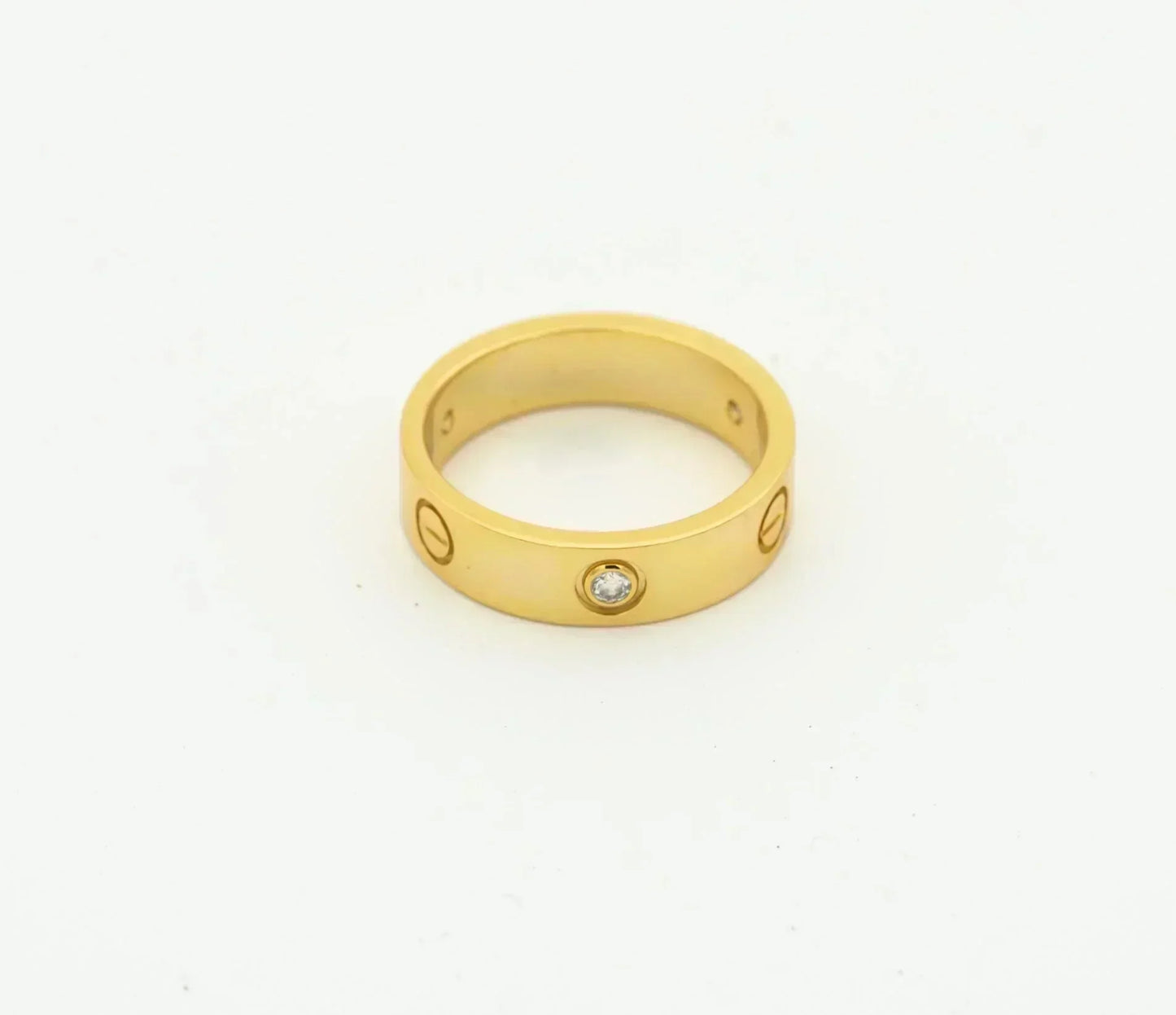 [Amore]LOVE RING 4MM 1 DIAMOND GOLD