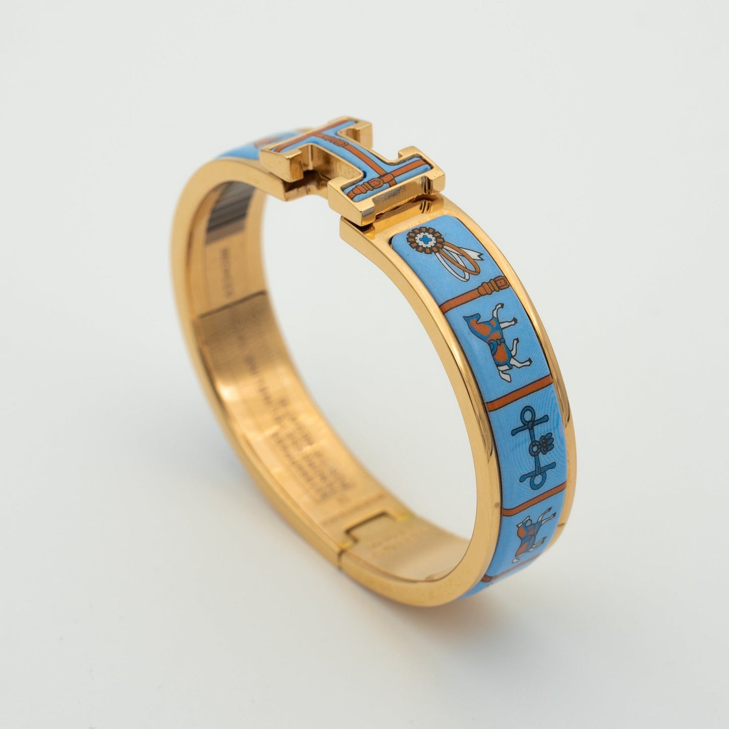 [Amore]H PINK GOLD BRACELET BLUE CERAMIC