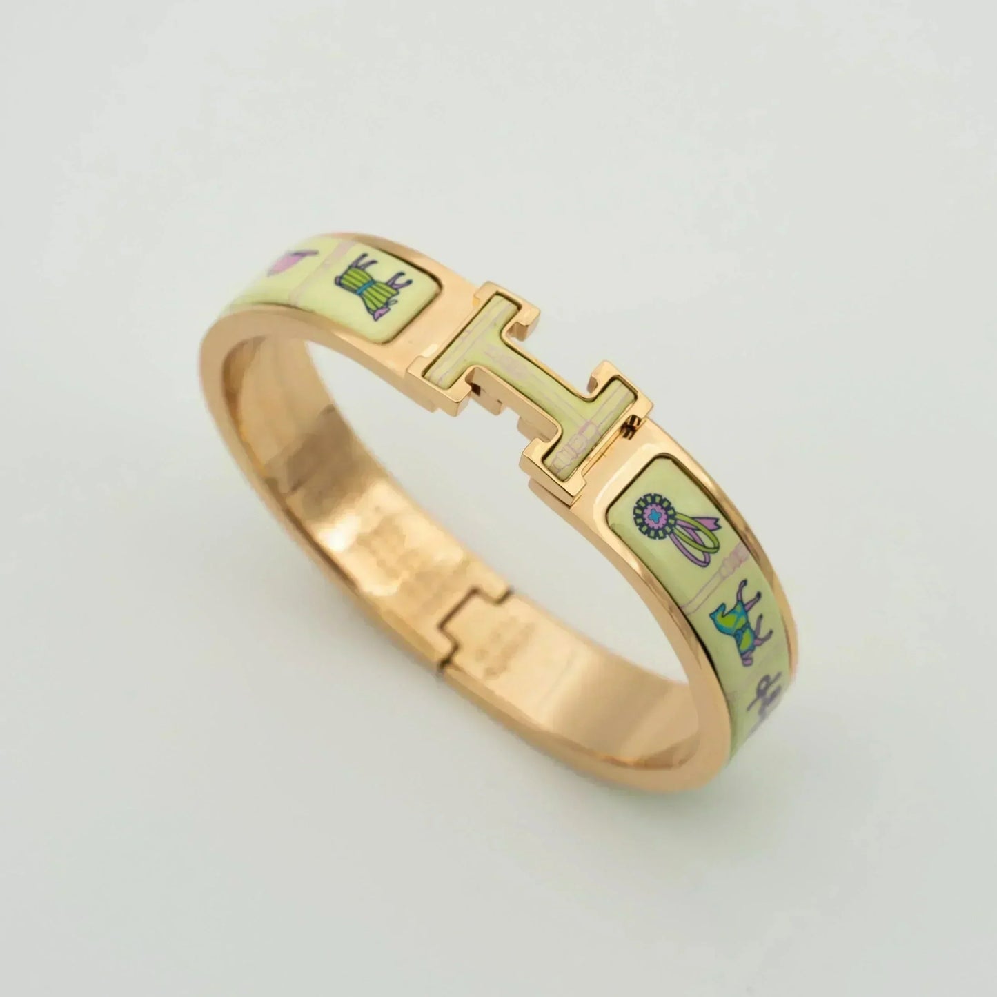 [Amore]H PINK GOLD BRACELET CREAM CERAMIC