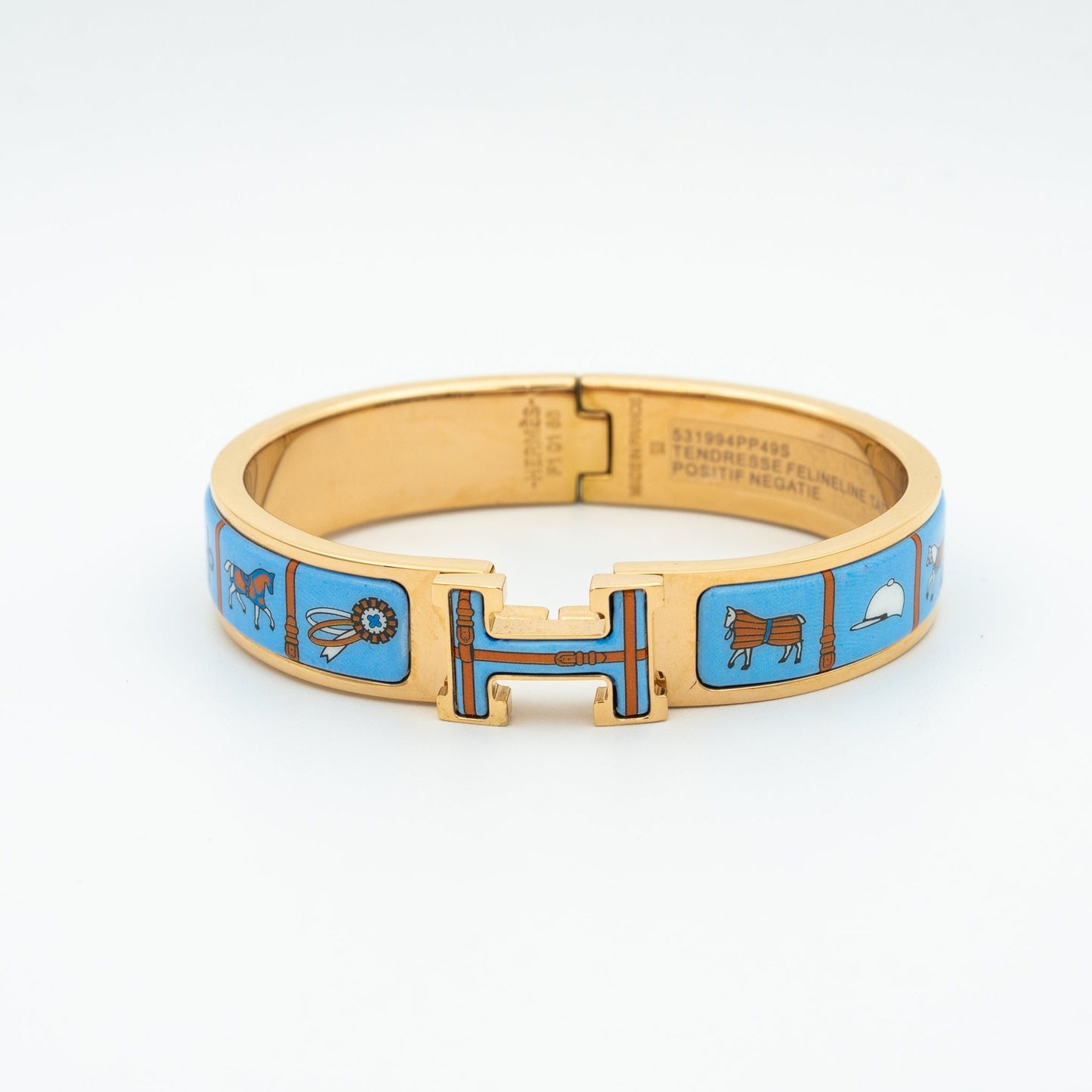 [Amore]H PINK GOLD BRACELET BLUE CERAMIC