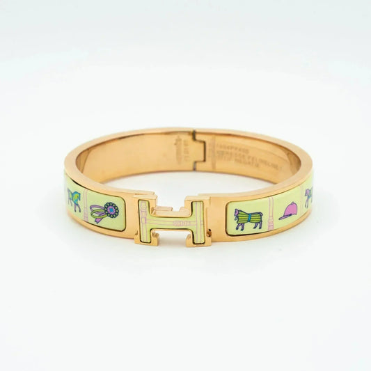 [Amore]H PINK GOLD BRACELET CREAM CERAMIC