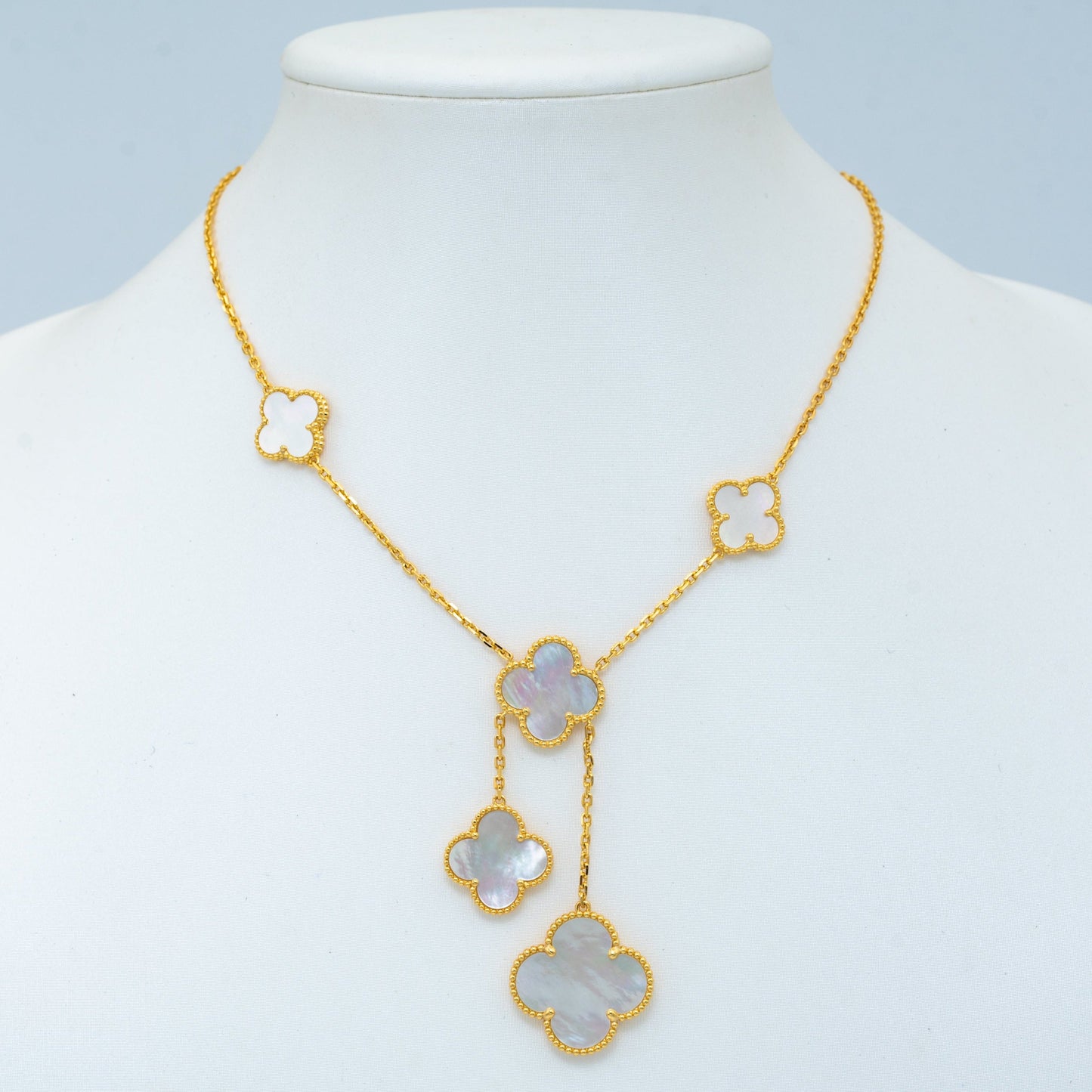 [Amore]CLOVER MOTHER OF PEARL NECKLACE 6 MOTIF