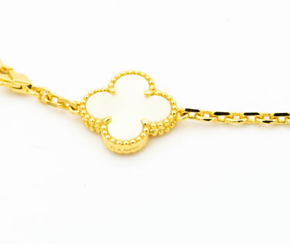 [Amore]CLOVER BRACELET 5 MOTIFS ONYX MOP