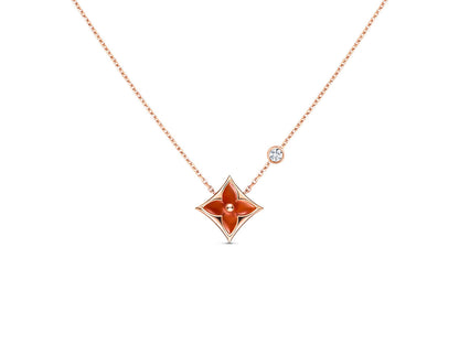 [Amore]STAR NECKLACE PINK GOLD 1 DIAMOND