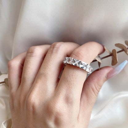 [Amore]Elegant Princess Cut Tennis Ring