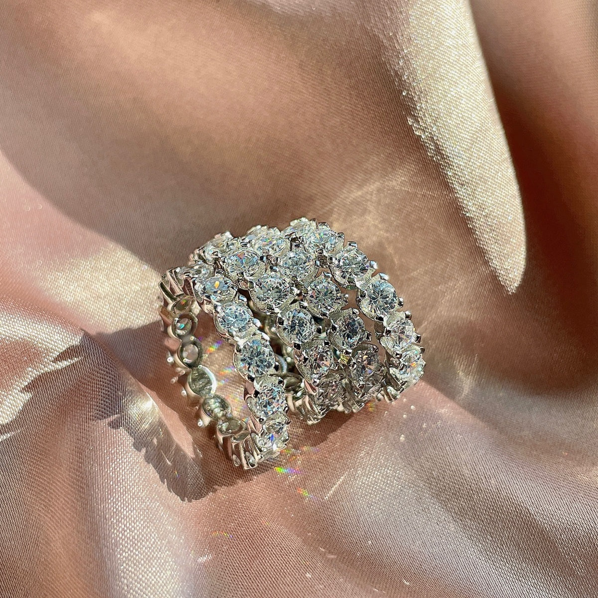 [Amore]Eternity Round Cut Tennis Ring