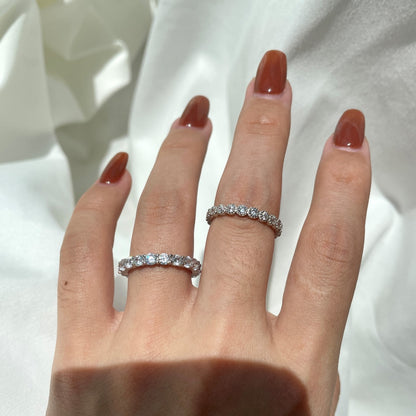 [Amore]Sparkling Round Cut Tennis Ring