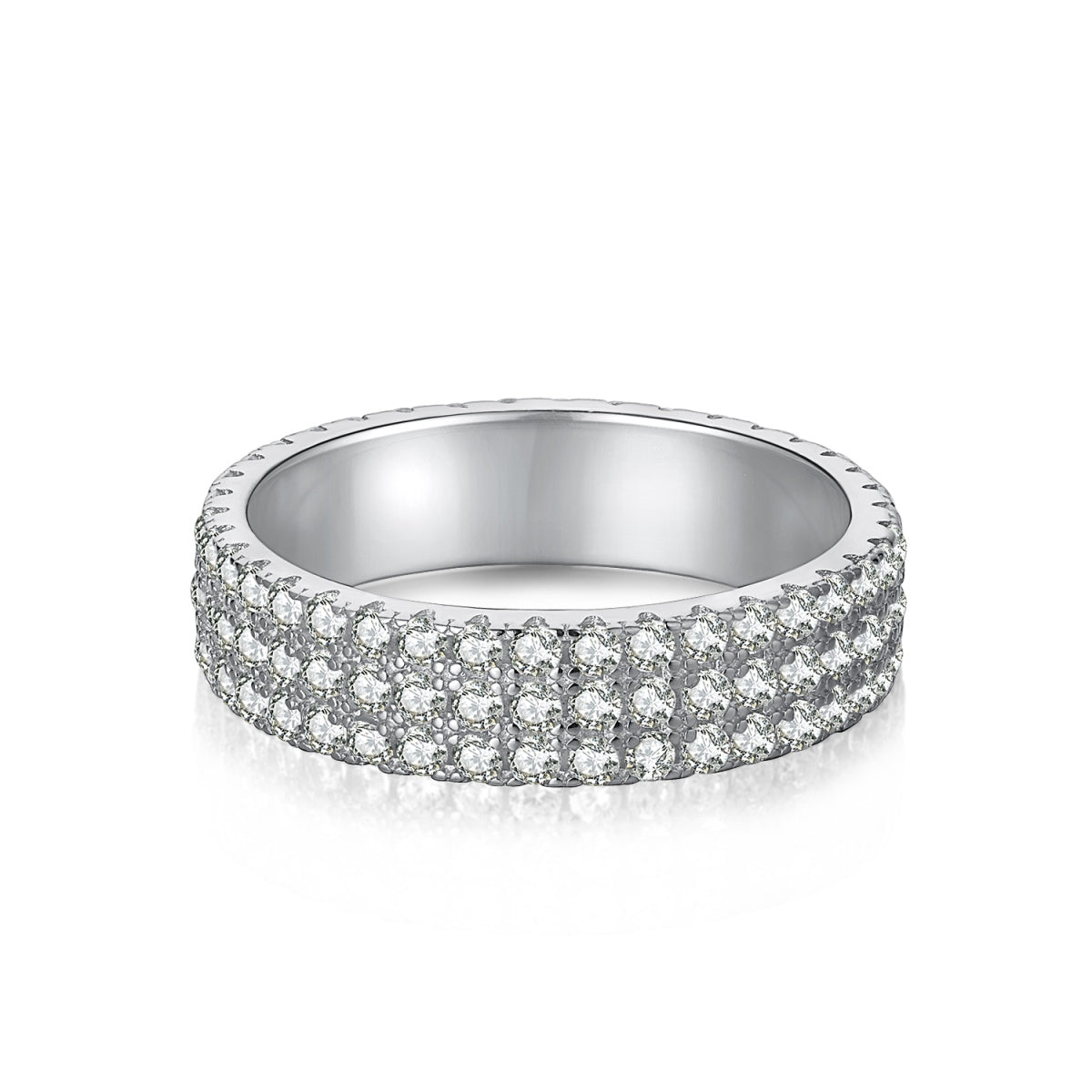 [Amore]Dainty Round Cut Tennis Ring