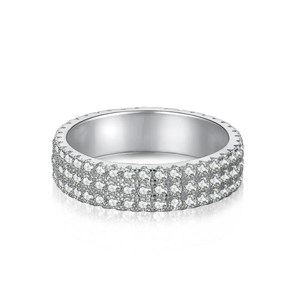 [Amore]Dainty Round Cut Tennis Ring