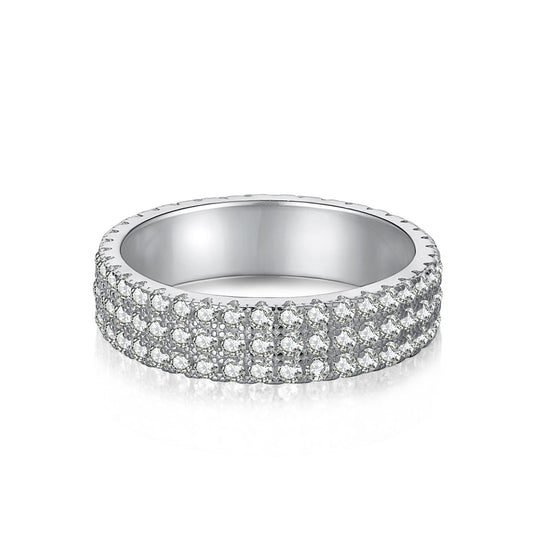 [Amore]Dainty Round Cut Tennis Ring