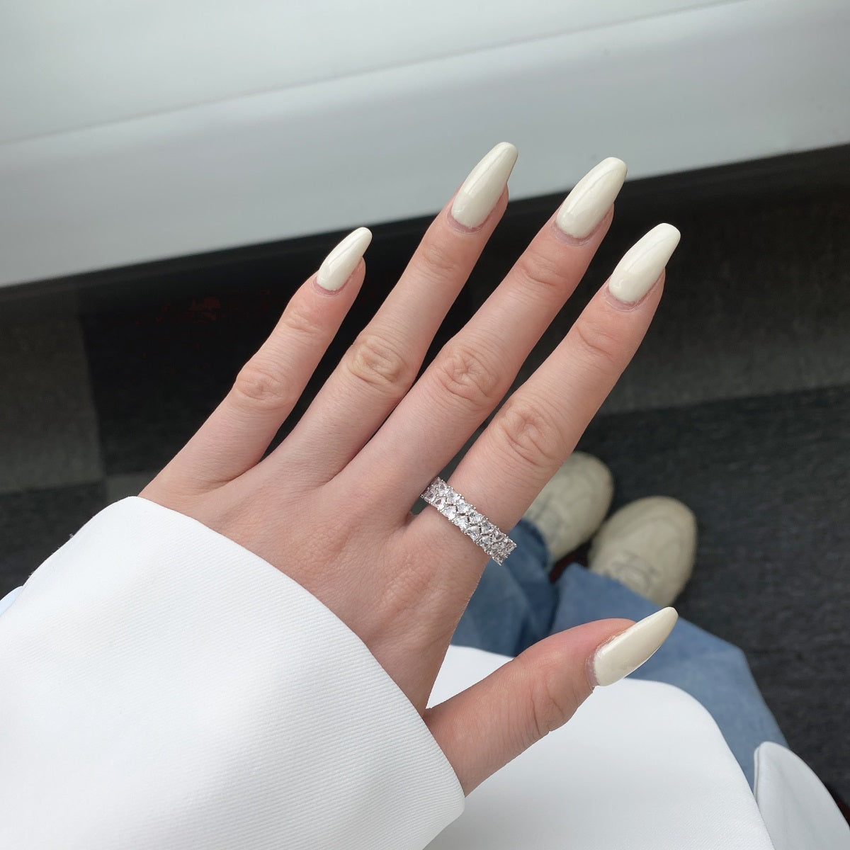 [Amore]Sparkling Full Heart Ring