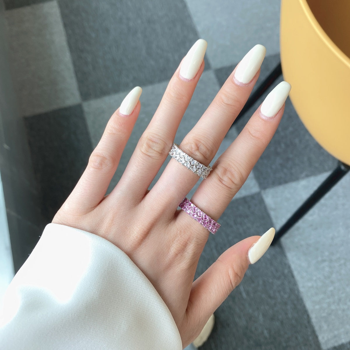 [Amore]Sparkling Full Heart Ring