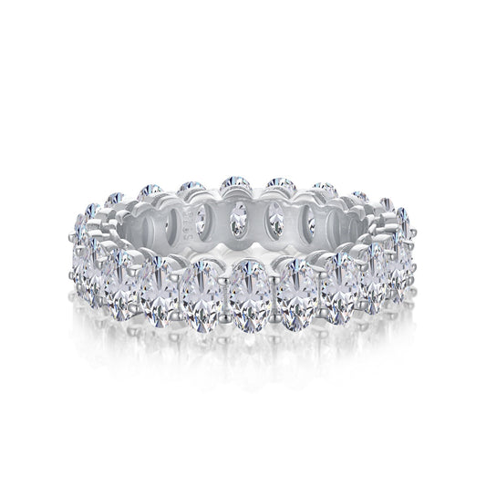 [Amore]Ornate Oval Cut Tennis Ring