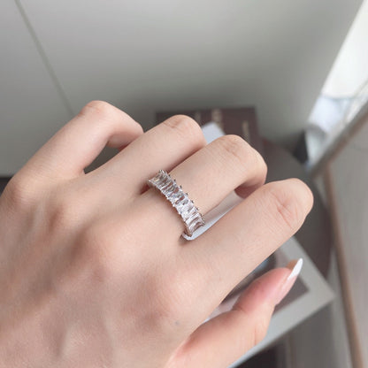 [Amore]Unique Colorful Radiant Cut RIng