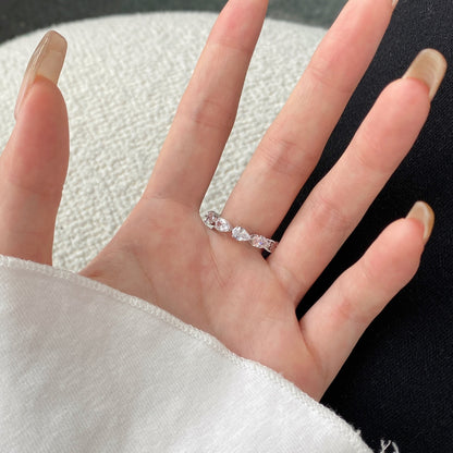 [Amore]Exquisite Pear Cut Tennis Ring