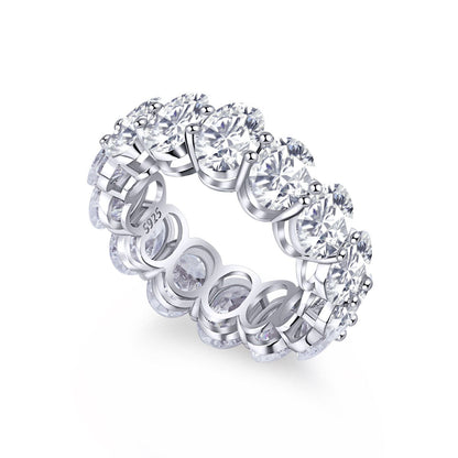 [Amore]Dainty Elongated Cushion Cut Tennis Ring