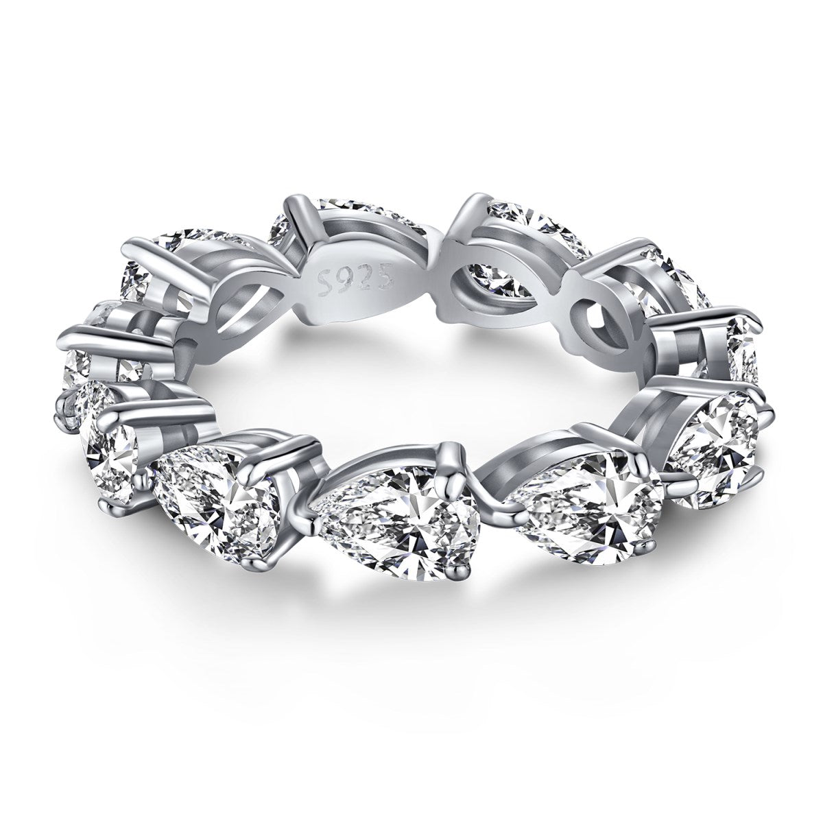 [Amore]Exquisite Pear Cut Tennis Ring