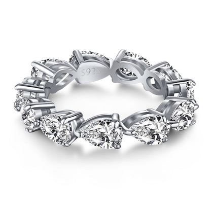 [Amore]Exquisite Pear Cut Tennis Ring