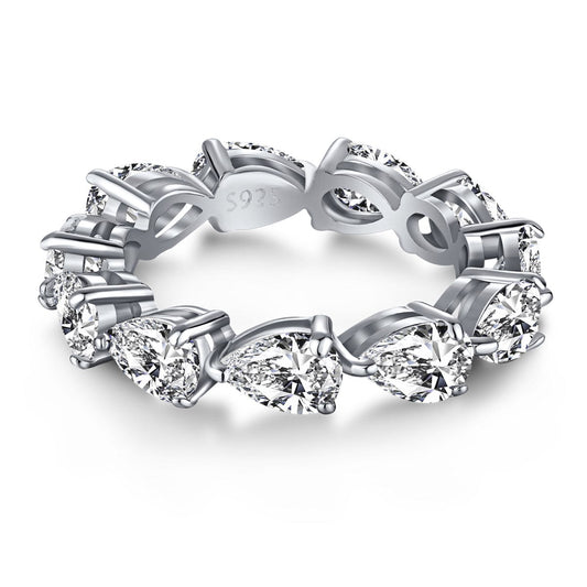 [Amore]Exquisite Pear Cut Tennis Ring