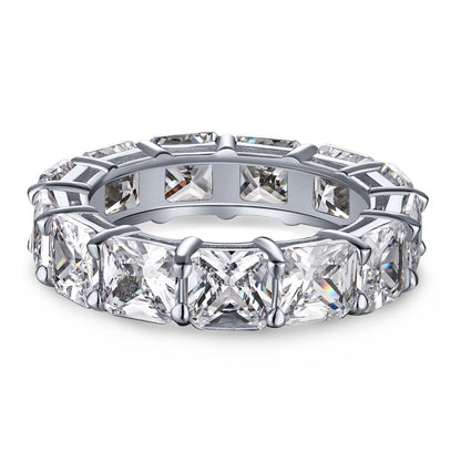[Amore]Elegant Princess Cut Tennis Ring